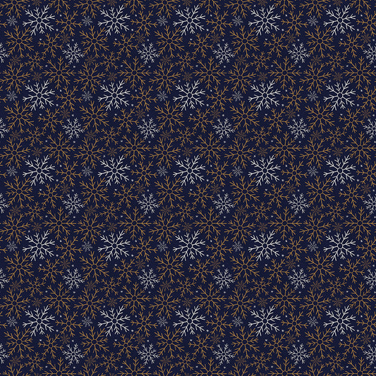 Large Snowflakes - Navy