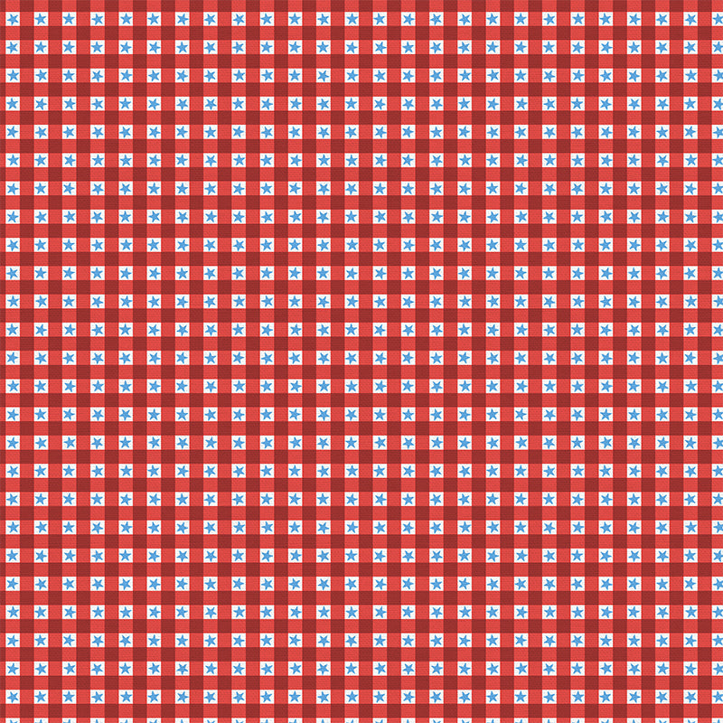 Star Plaid - Red