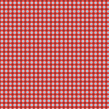 Star Plaid - Red