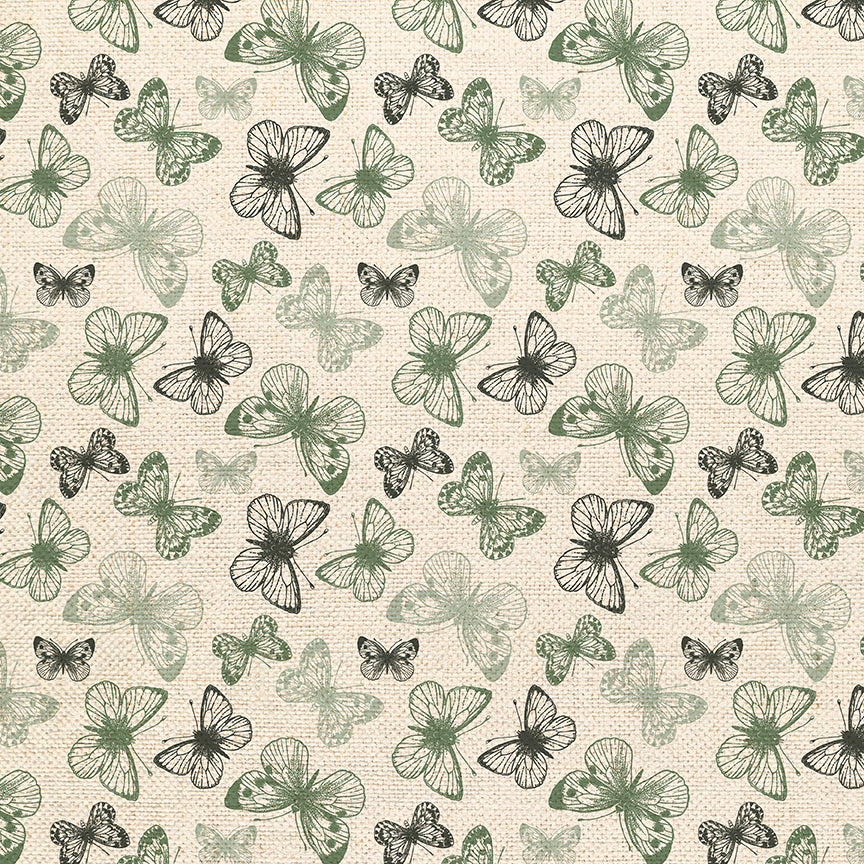 Butterflies - Green/White