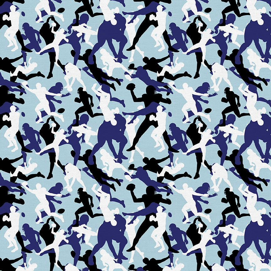 Football Camo - Blue