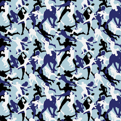 Football Camo - Blue