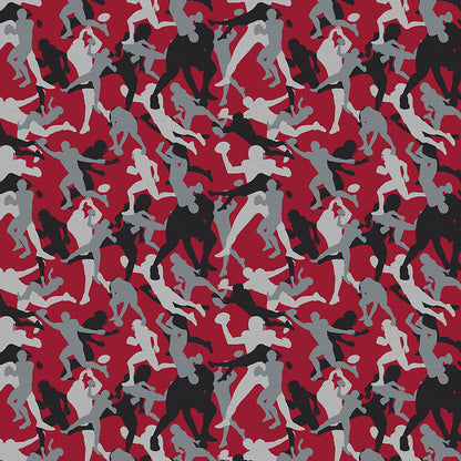 Football Camo - Red/Grey