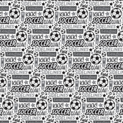 Soccer Text - Grey