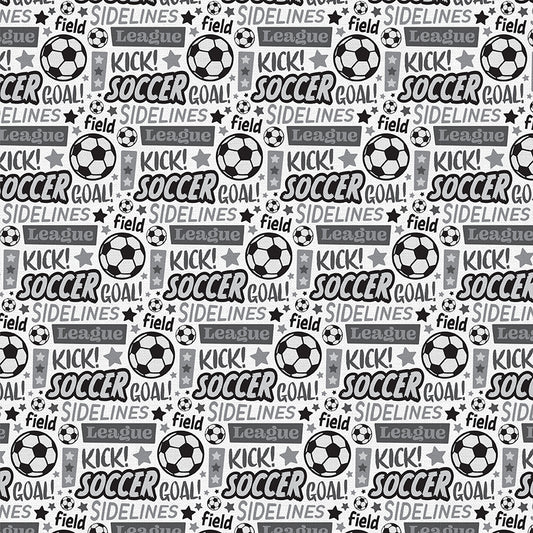 Soccer Text - Grey