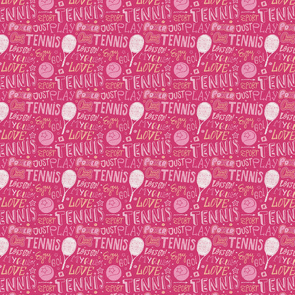 Tennis Text - Pink