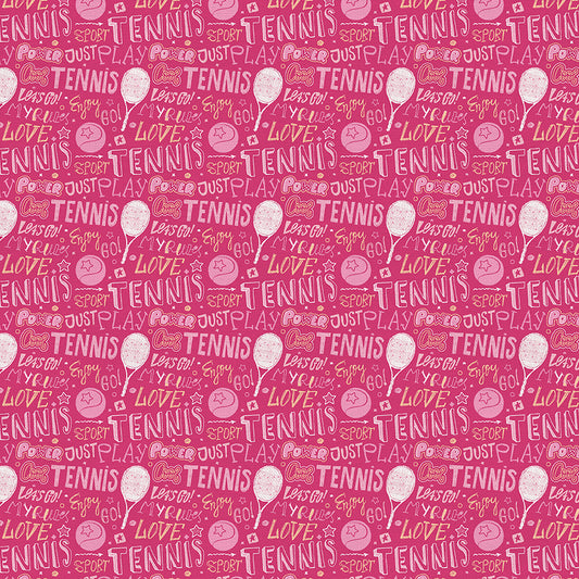 Tennis Text - Pink