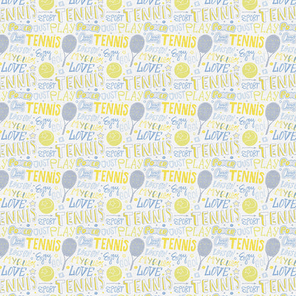 Tennis Text - Yellow