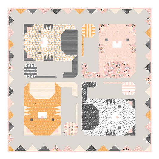Quilt Pattern -  Kitten Around by Pen and Paper Patterns